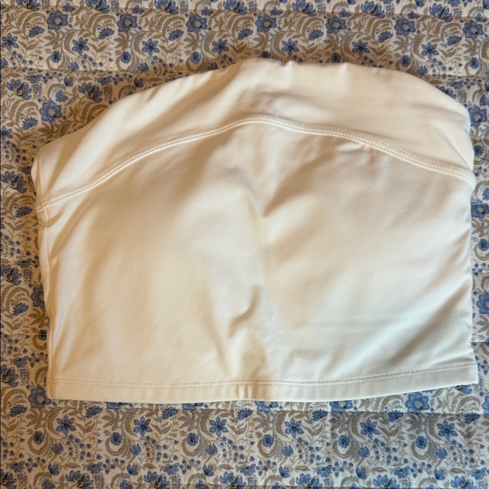 Cream Strapless Top